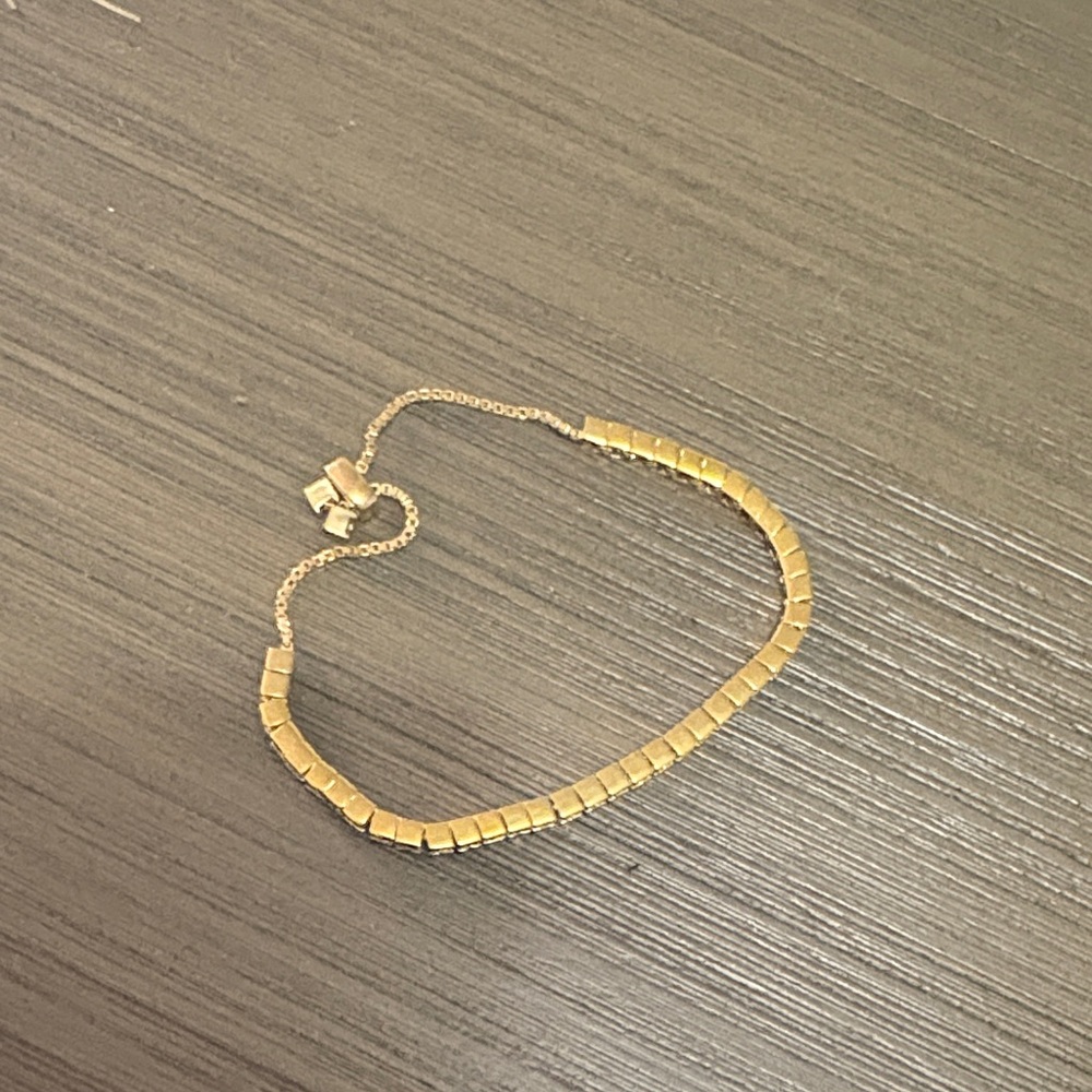 Adjustable Gold-Tone Women's Square Link Bracelet - Brand